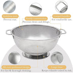Bellemain Stainless Steel Colander For Kitchen, 5 Qt Pasta & Rice Strainer