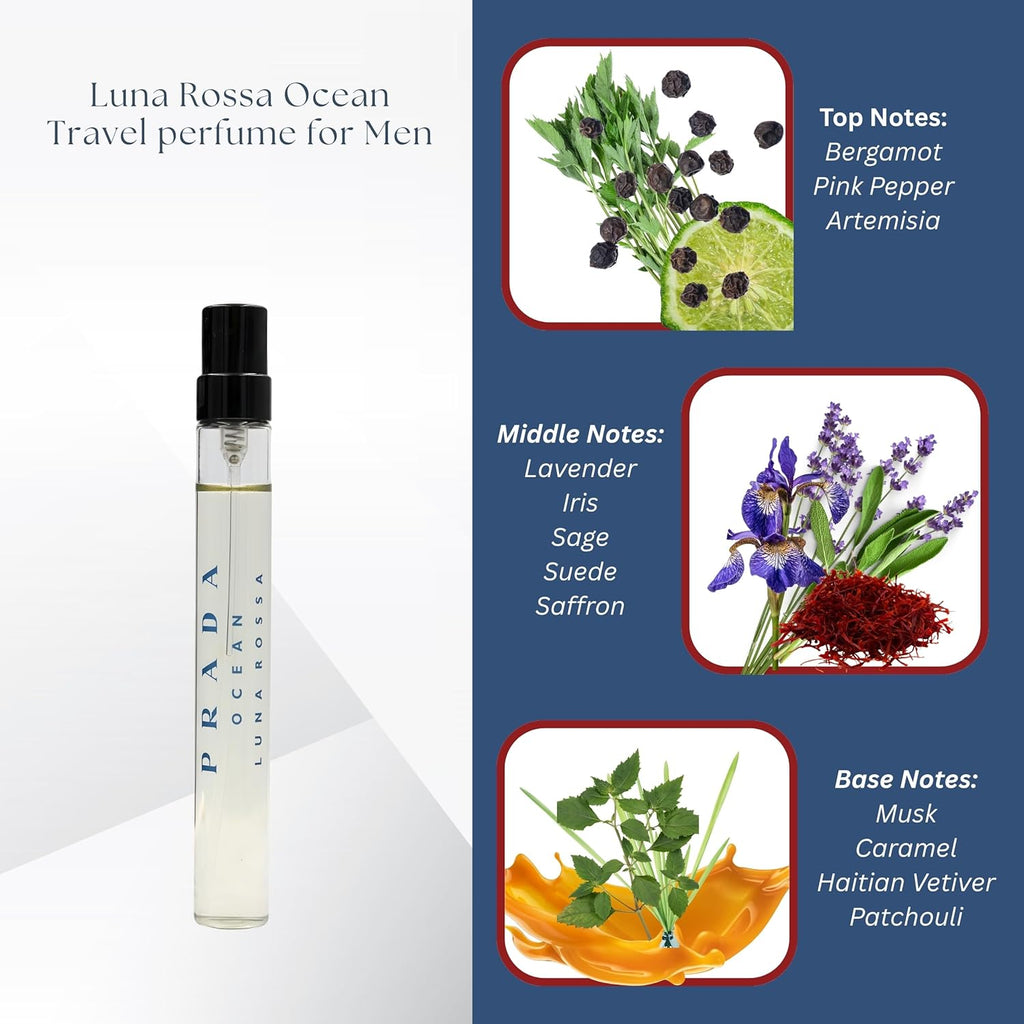 Prada Luna Rossa Ocean EDT For Men (0.33 Fl Oz)