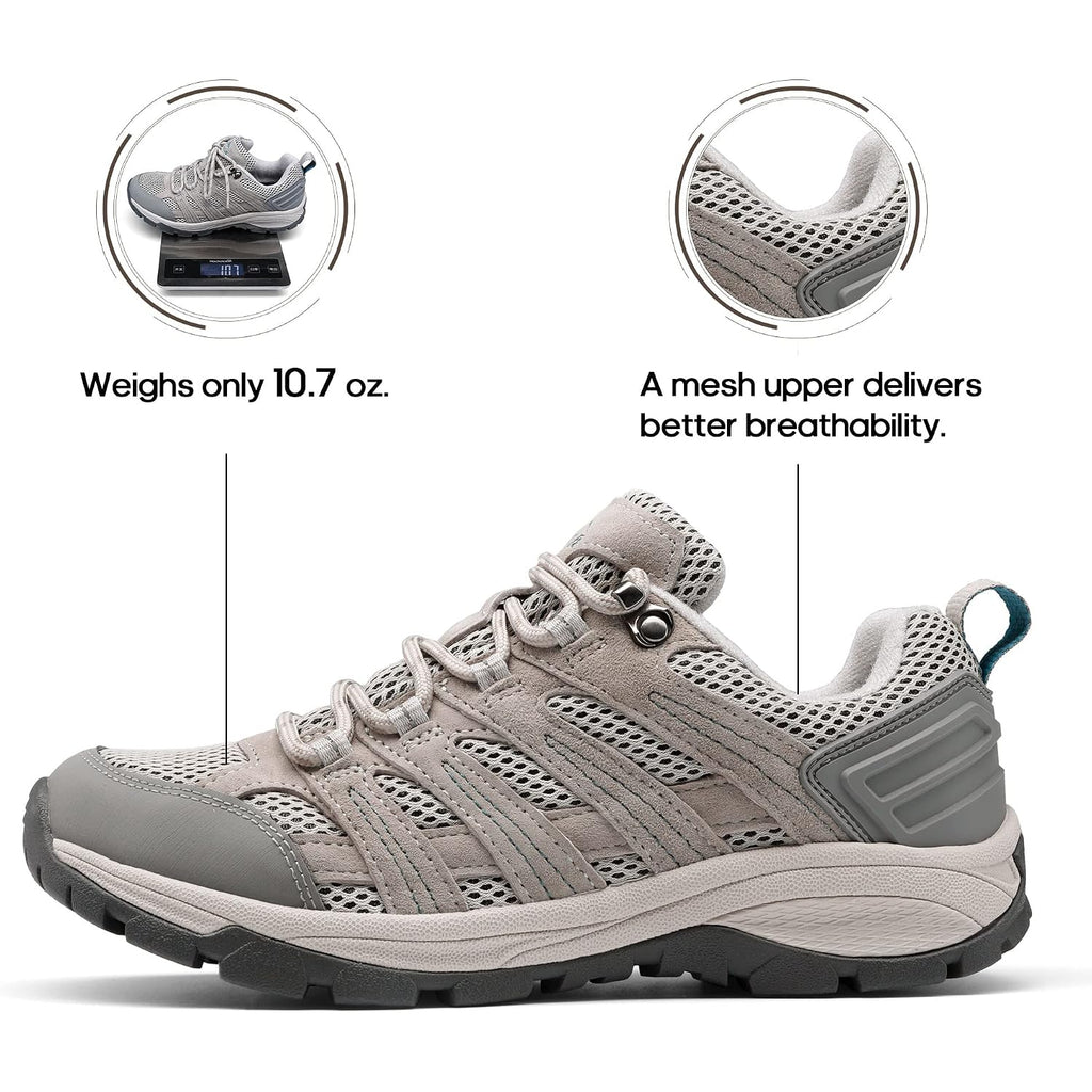 Nortiv 8 Women'S Hiking Shoes Lightweight Breathable Mesh Walking Sneakers Outdoor Work Shoes Wander