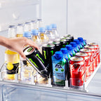 Drink Organizer For Fridge, Soda Can Dispenser For Refrigerator, Automatic Drink Dispenser For Fridge Holds Up To 25 Cans, 5 Row