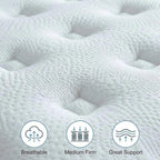 Full Size Mattress, 12 Inch Full Hybrid Mattresses With Memory Foam And Individual Pocket Spring For Motion Isolation, Pressure Relief, Medium Firm Mattress In A Box, 54 * 75 * 12