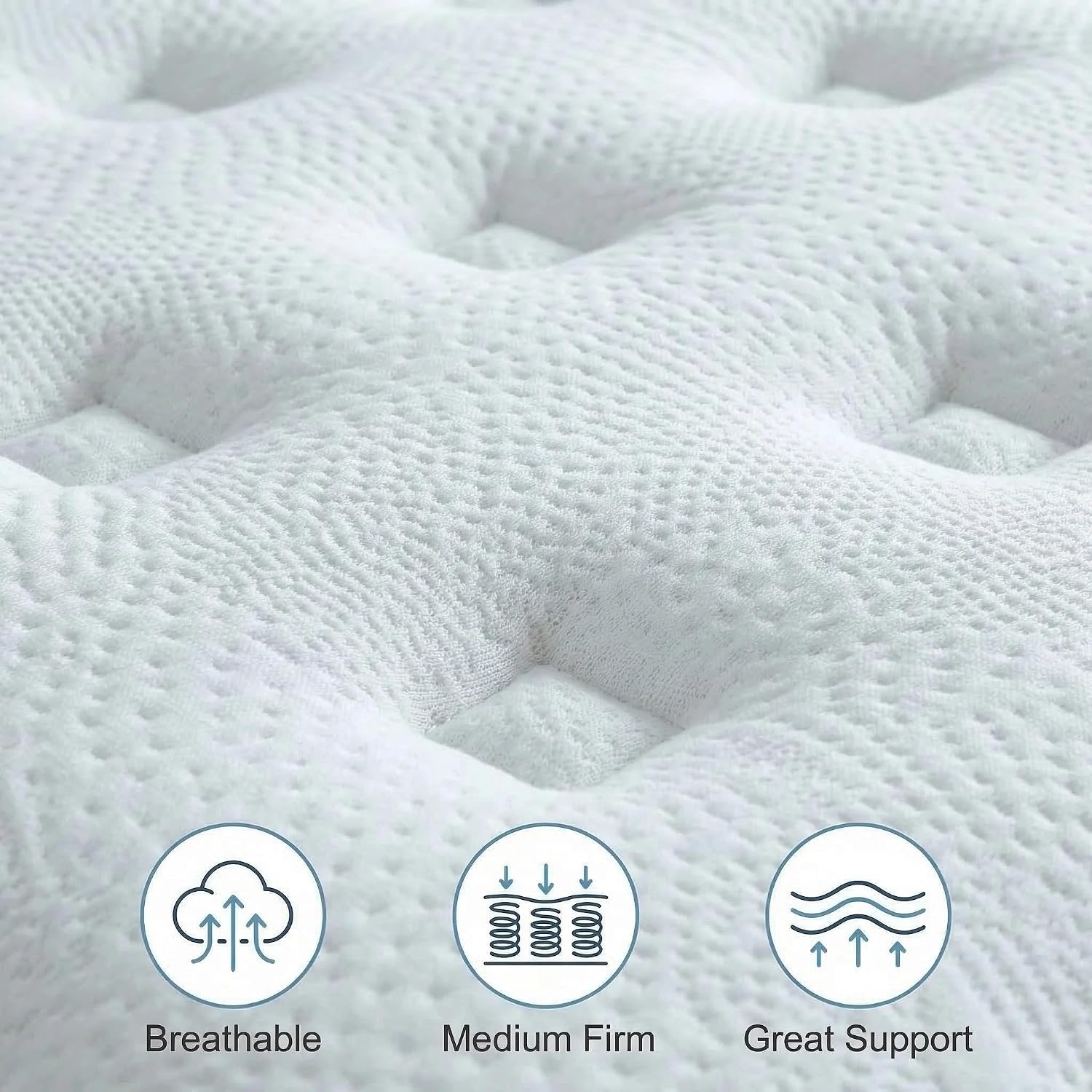 Full Size Mattress, 12 Inch Full Hybrid Mattresses With Memory Foam And Individual Pocket Spring For Motion Isolation, Pressure Relief, Medium Firm Mattress In A Box, 54 * 75 * 12