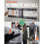 Echogear Fixed Tv Wall Mount For Tvs Up To 90” Or 150Lbs, 2.25” Low Profile | Universal Tv Mount W/ Diy Install Includes Hardware, Drill Template, Post Install Adjustments, Pull Strings For Cable Access