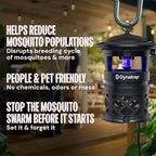 Dynatrap Dt1130Sr 1/2 Acre Mosquito & Flying Insect Outdoor Trap And Killer – Kills Mosquitoes, Flies, Wasps, Gnats, & Other Flying Insects - Bug Zapper Alternative – Black