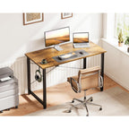 Casaottima 40 Inch Small Computer Desk For Home Office, Study Writing Table For Small Spaces, Simple Modern Desk With Headphone Hooks, Vintage