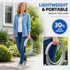Specilite 50Ft 304 Stainless Steel Garden Hose Metal, Heavy Duty Water Pipe With Nozzles For Yard, Outdoor - Flexible, Never Kink & Tangle, Puncture Resistant (Sliver)