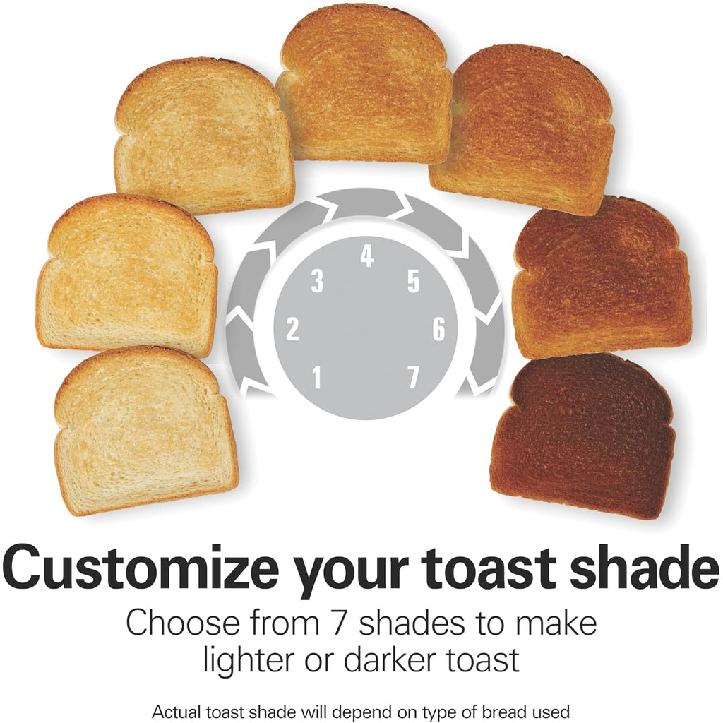 Proctor Silex 2-Slice Toaster with Extra Wide Slots for Bagels, Cool-Touch Walls, Shade Selector, Toast Boost, Auto Shut-off and Cancel Button, Black (22305)