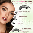 Lash Clusters Kit for Beginners Eyelash Clusters Kit Lashes Clusters Kit Cluster Lashes Pestañas Postizas Naturales with Lash Bond&Seal,Lash Tweezers,Brush RITALASH(640pcs 20D+40D+60D+80D Kit,9-16mm)