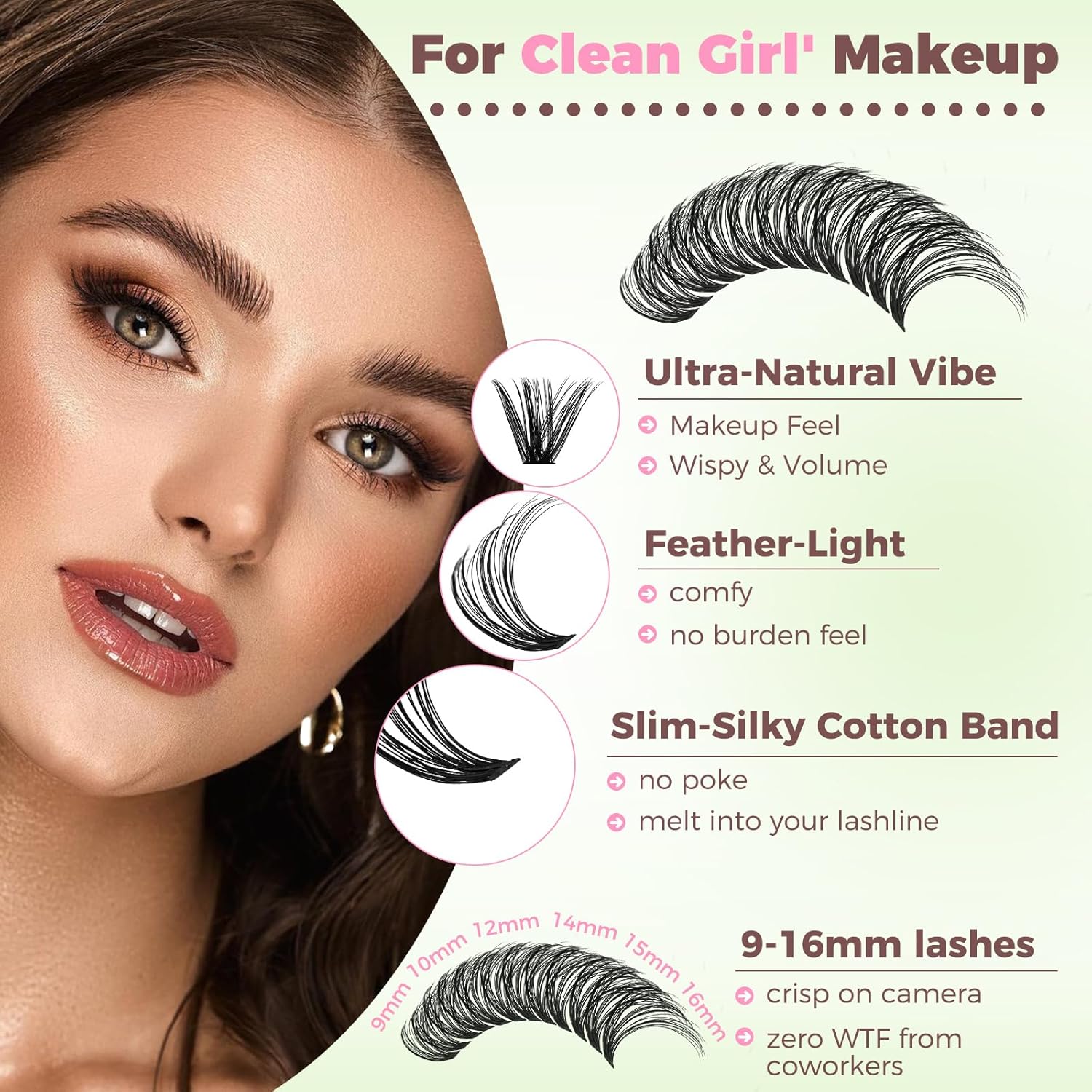 Lash Clusters Kit for Beginners Eyelash Clusters Kit Lashes Clusters Kit Cluster Lashes Pestañas Postizas Naturales with Lash Bond&Seal,Lash Tweezers,Brush RITALASH(640pcs 20D+40D+60D+80D Kit,9-16mm)