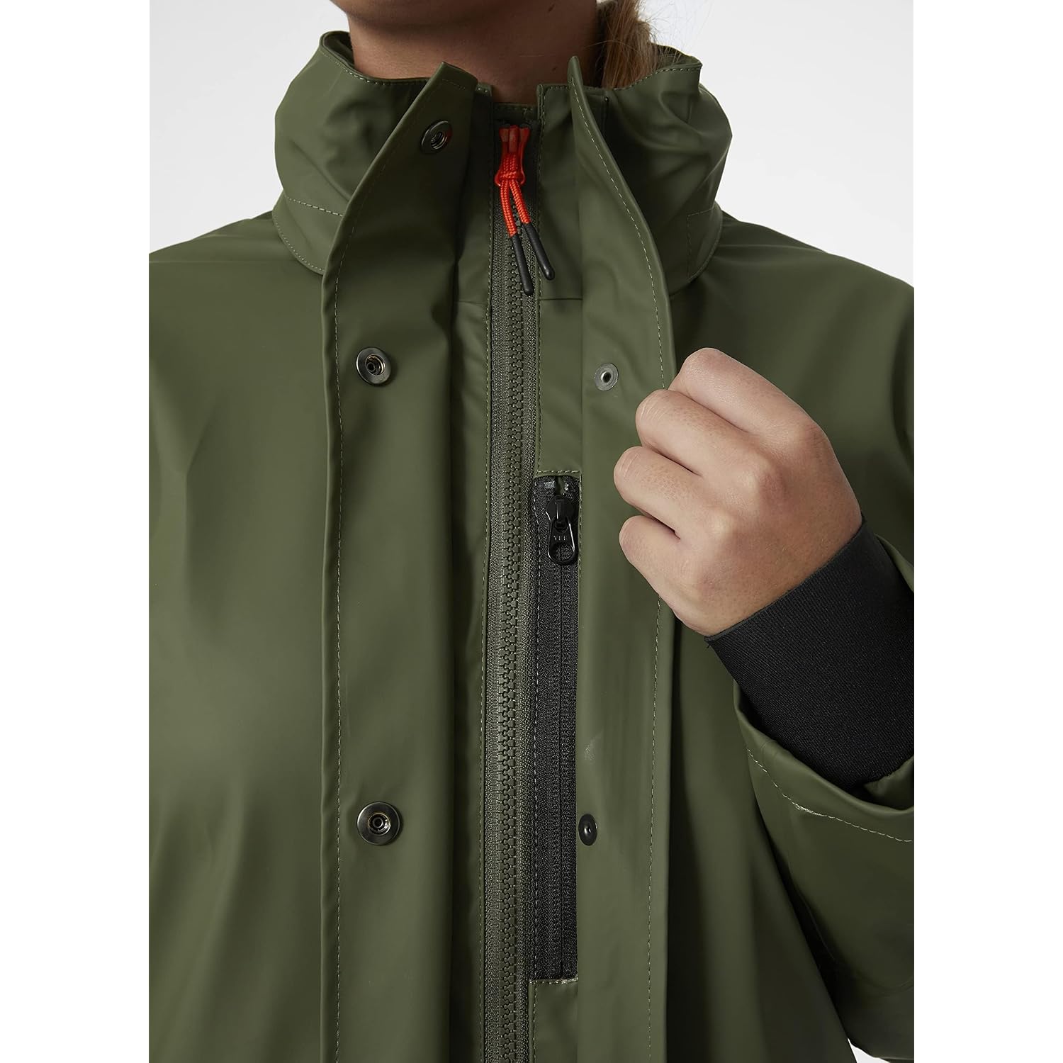 Helly Hansen Luna/Gale Rain Jacket - Waterproof Windbreaker - Neoprene Cuffs & Pockets - Adjustable Packable Hood