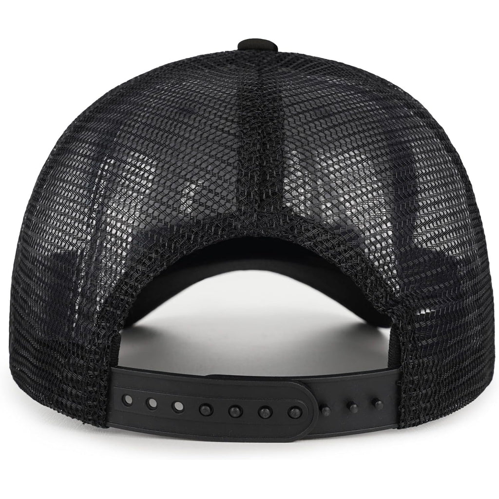 American Flag Trucker Hat - Snapback Hats for Men Women Baseball Cap - Breathable Mesh & Adjustable Fit for Casual Wear Black-1