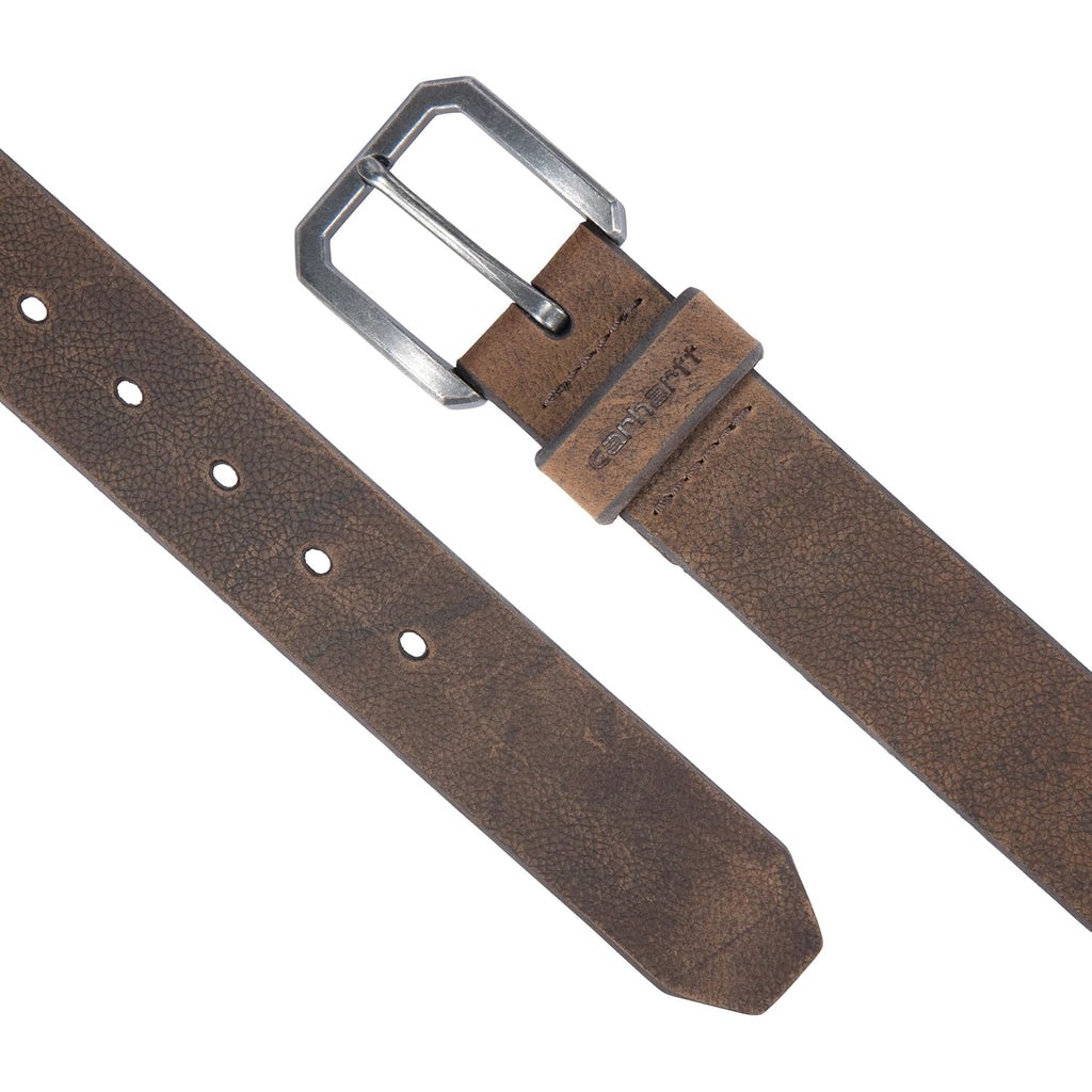 Carhartt Men'S Durable Full Grain Saddle Leather Classic Belts, W/Rugged Antique Nickel Hardware