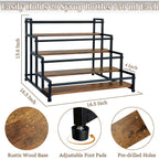 4-Tier Coffee Syrup Organizer 20 Bottles Syrup Rack For Coffee Bar Organizer, Coffee Syrup Stand Holder
