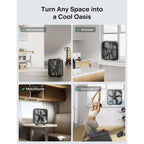 Pelonis 20 Inch Box Fan For Bedroom– 3 Speeds, 25Ft/S, Floor Fan, Window Fan, Table Fan, Desktop Fan With Superior Air Throw (2295 Cfm), Lightweight, 5 Blades, Suitable For Office, Living Room, Garage