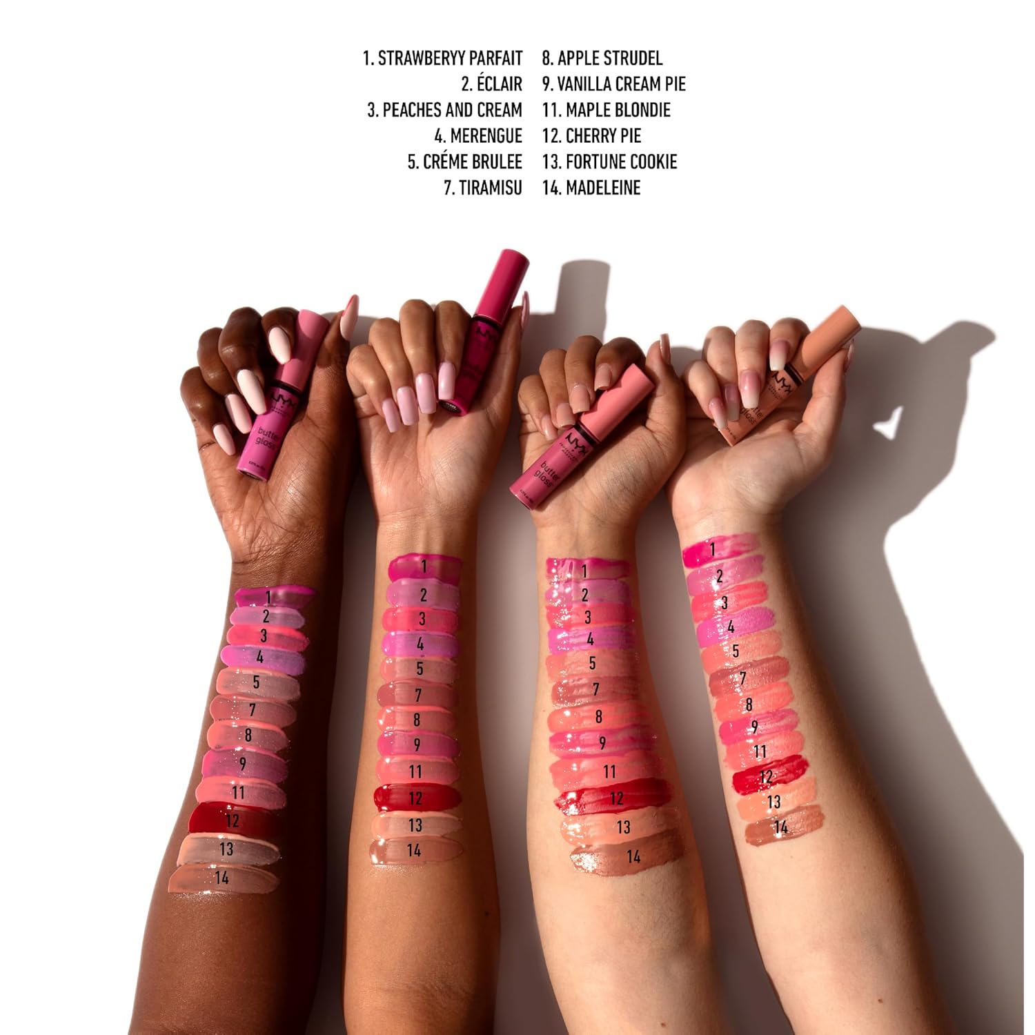 Nyx Professional Makeup Butter Gloss, Non-Sticky Lip Gloss - Sugar Glass ,Clear