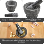 Imusa Usa Small Polished Mortar And Pestle, 3.75”, Granite
