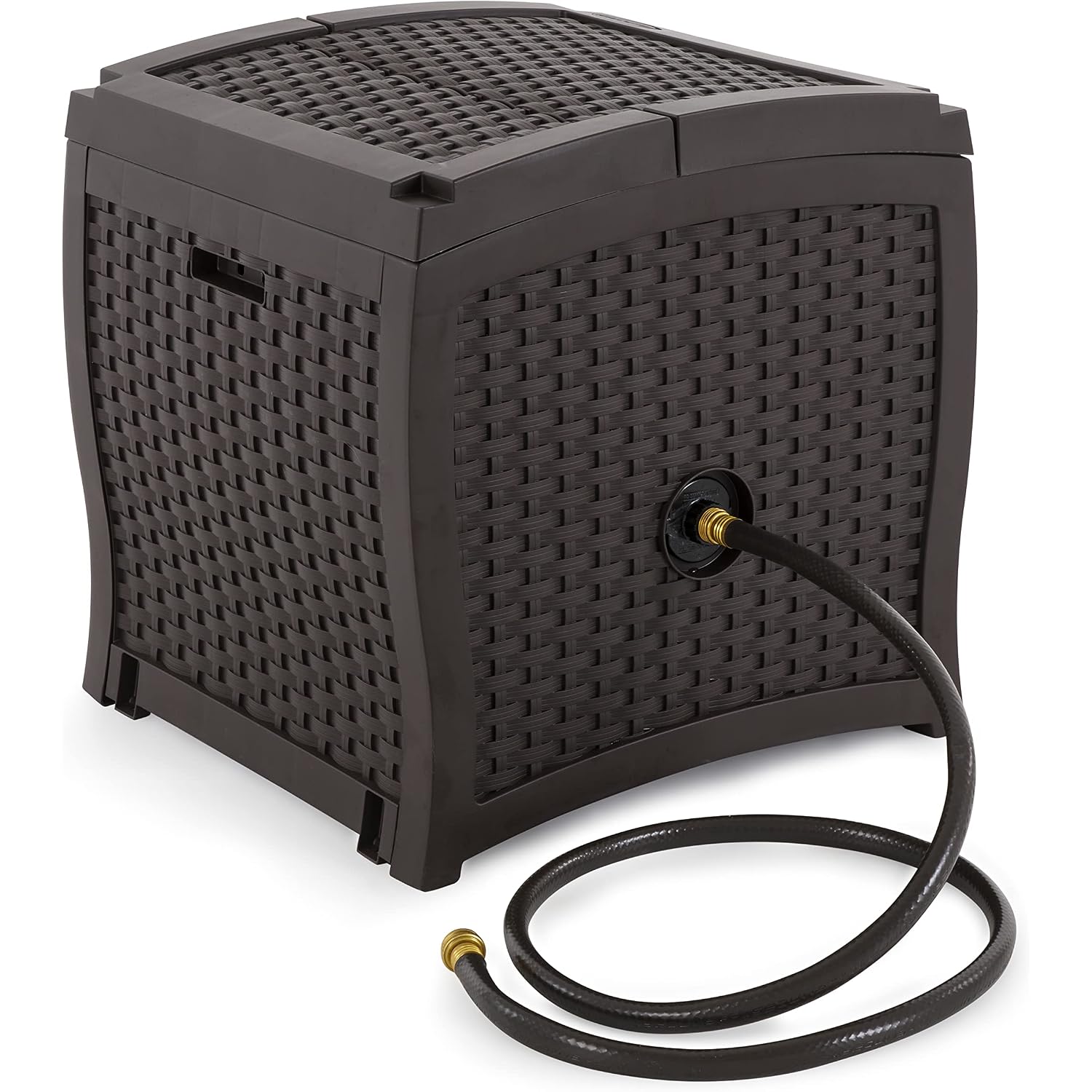 Suncast Hose Reel With Smart Trak Hose Guide, Water-Tight Connection, Durable Resin Construction, 225' Hose Capacity, Brown, Made In The Usa