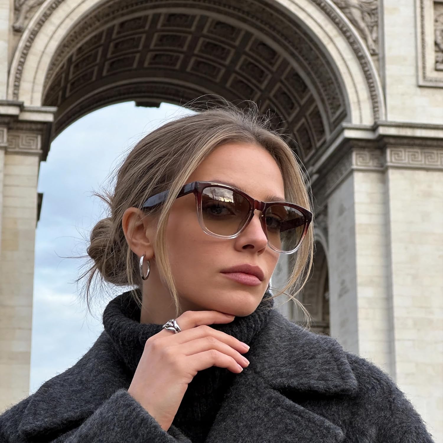 Danamy Sunglasses Womens Polarized Sunglasses For Women Trendy Designer Mirrored Uv Protection Sun Glasses