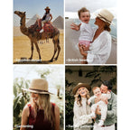 FURTALK Sun Hats for Women Summer Wide Brim UV UPF 80+ Panama Fedora Foldable Packable Straw Beach Hat