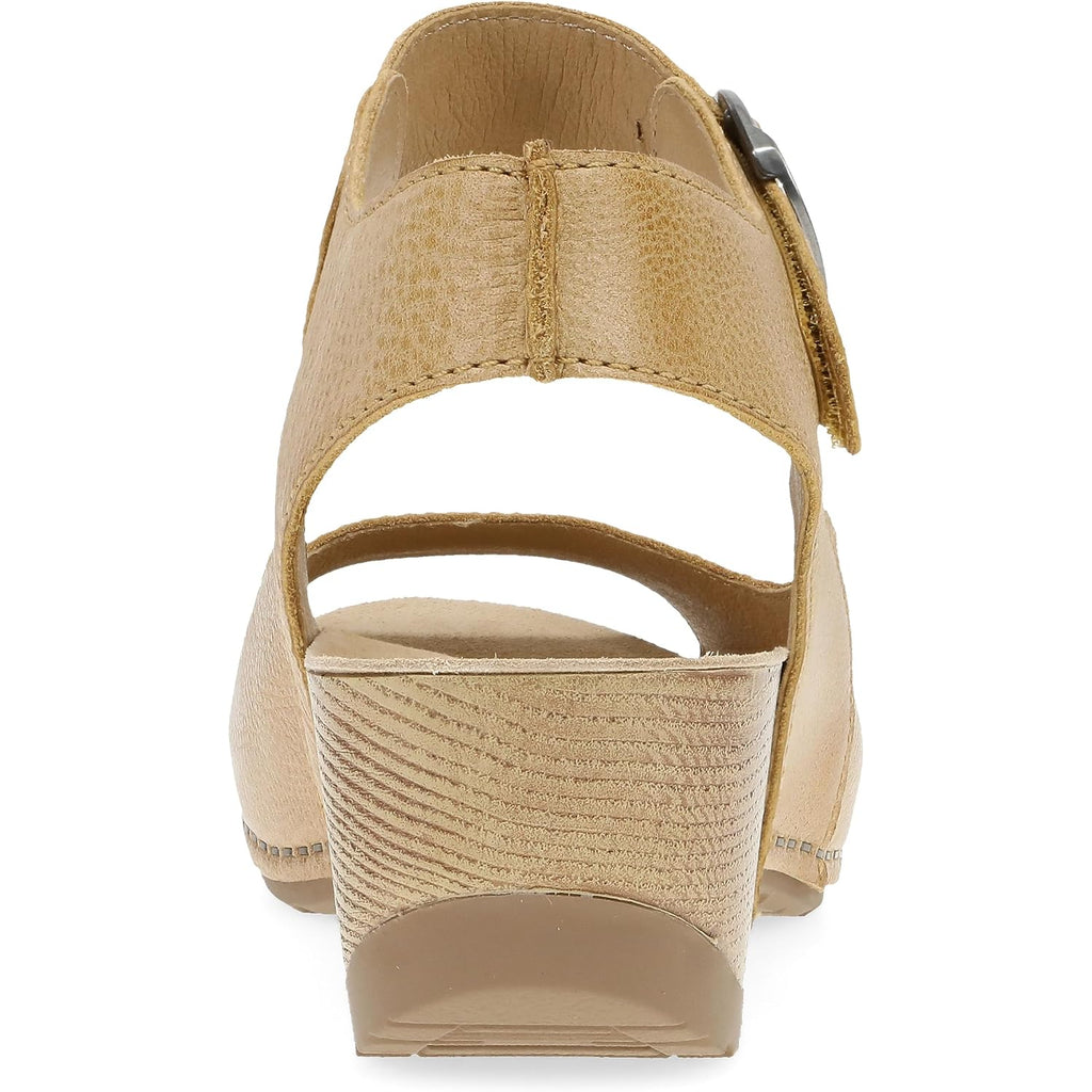 Dansko Tiana Slip-On Platform Sandal For Women – Cushioned, Contoured Footbed For All-Day Comfort And Support – Hook & Loop Strap With Buckle Detail – Lightweight Rubber Outsole