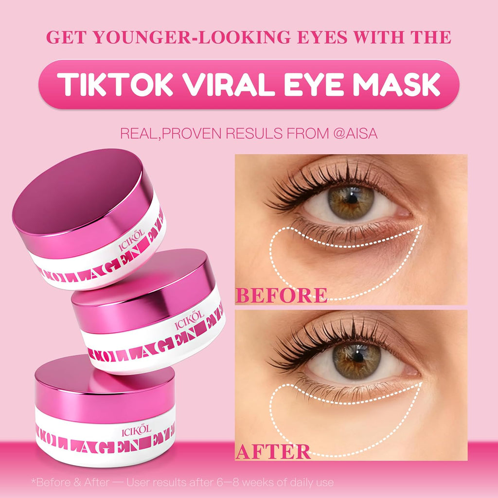 Under Eye Patches (60Pcs) - Centella Collagen Hydrogel For Puffy Eyes, Dark Circles & Wrinkles | Hyaluronic Acid Hydrating Eye Masks, Travel Essentials & Self Care Gifts For Women