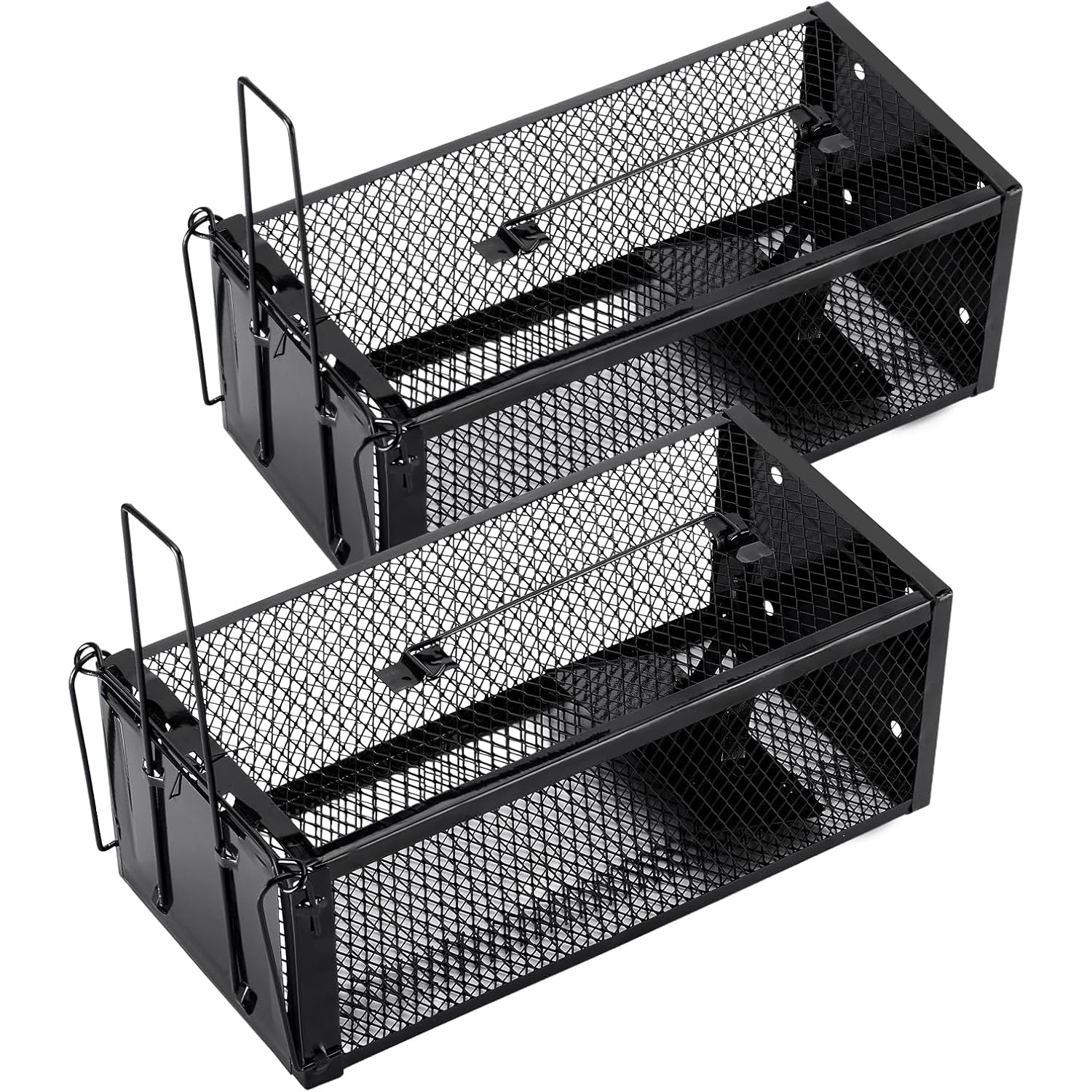 2 Pack Humane Rat Traps 12.5"X5.5"X4.5", Reusable Mouse Traps For Indoor/Outdoor Use, No-Kill Live Capture For Chipmunks, Rats, Mice