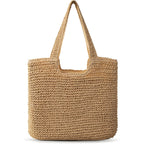Trifabricy Beach Bags for Women, Large Beach Bag, Woven Straw Tote Bags Waterproof, Weaving Swim Shopping Travel Bag