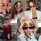 Retro Rectangle Sunglasses Women and Men Vintage Small Square Sun Glasses UV Protection Glasse 2 Pack Black+leopard Frame Full Brown Lens