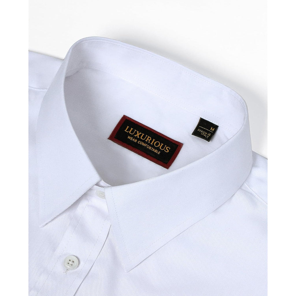 Cotton Mens Dress Shirts Long Sleeve Wrinkle Free Business Casual Button Down Shirts Formal Shirts Big And Tall