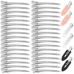 40 Pcs Hair Clips Women Styling, Alligator Metal Hair Clips, Hair Pin Curl Rollers Clips, 34 Pcs 3.5"Duckbill Sectioning Hair Clips And 6 Pcs 2.3"No Crease Clips