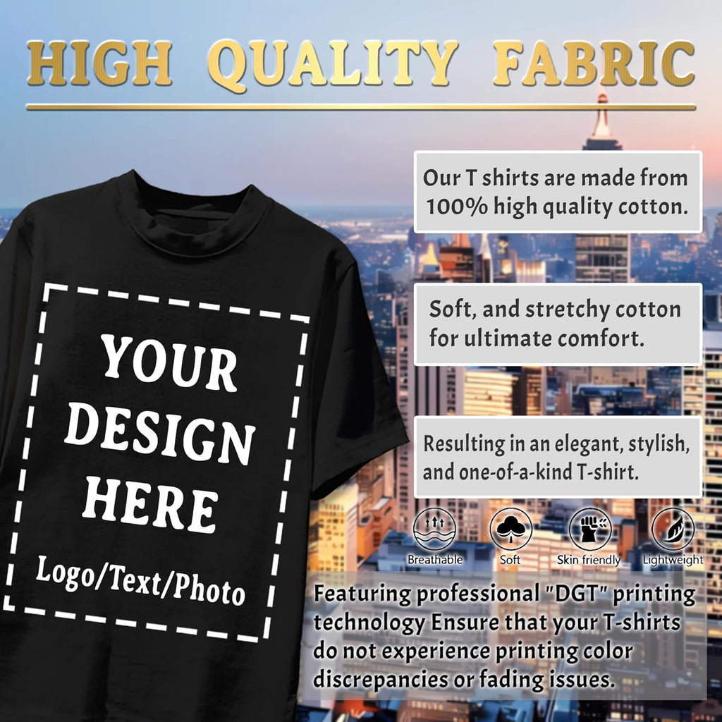 Custom T Shirts Bulk Personalized T Shirts Tee For Men Women Design Bulk Customized T Shirts Tee Tshirts