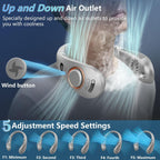 Neck Fan With Mist,Foldaway Neck Fan With Mist,Personal Fan For Neck Wearable Hanging Around,Cordless Neck Coolers For Female Male Kids Dad Mom Extremely Hot Weather Light Blue