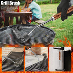31Pcs Bbq Grill Accessories Gifts For Men Dad, Heavy Duty Grilling Tools Gift Set For Father‘S Day, Stainless Steel Bbq Utensils Kit With Mats, Grill Brush In Carrying Bag Brown