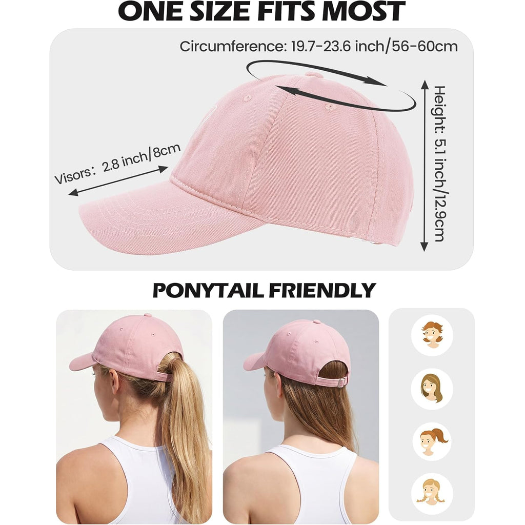 American Trends Womens Baseball Caps Cute Heart Dad Hat, Adjustable Cotton Unisex Cap for Workout, Golf & Everyday Wear