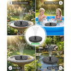 Solar Bird Bath Fountain – 2026 Newly Upgraded 1.4W Solar Pump With 7 Nozzles And 4 Fixed Pipes, Floating & Free-Standing, Solar Fountain For Bird Bath, Garden, Pond, Pool, Outdoor