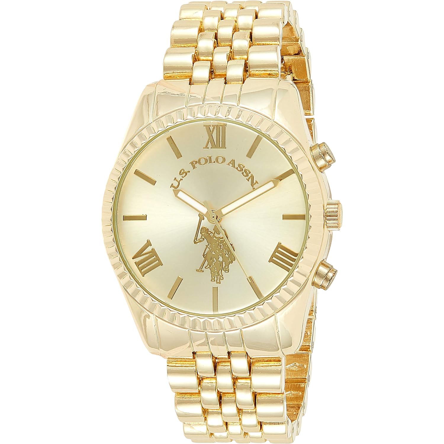 Accutime U.S. Polo Assn. Women'S Usc40058 Gold-Tone Watch