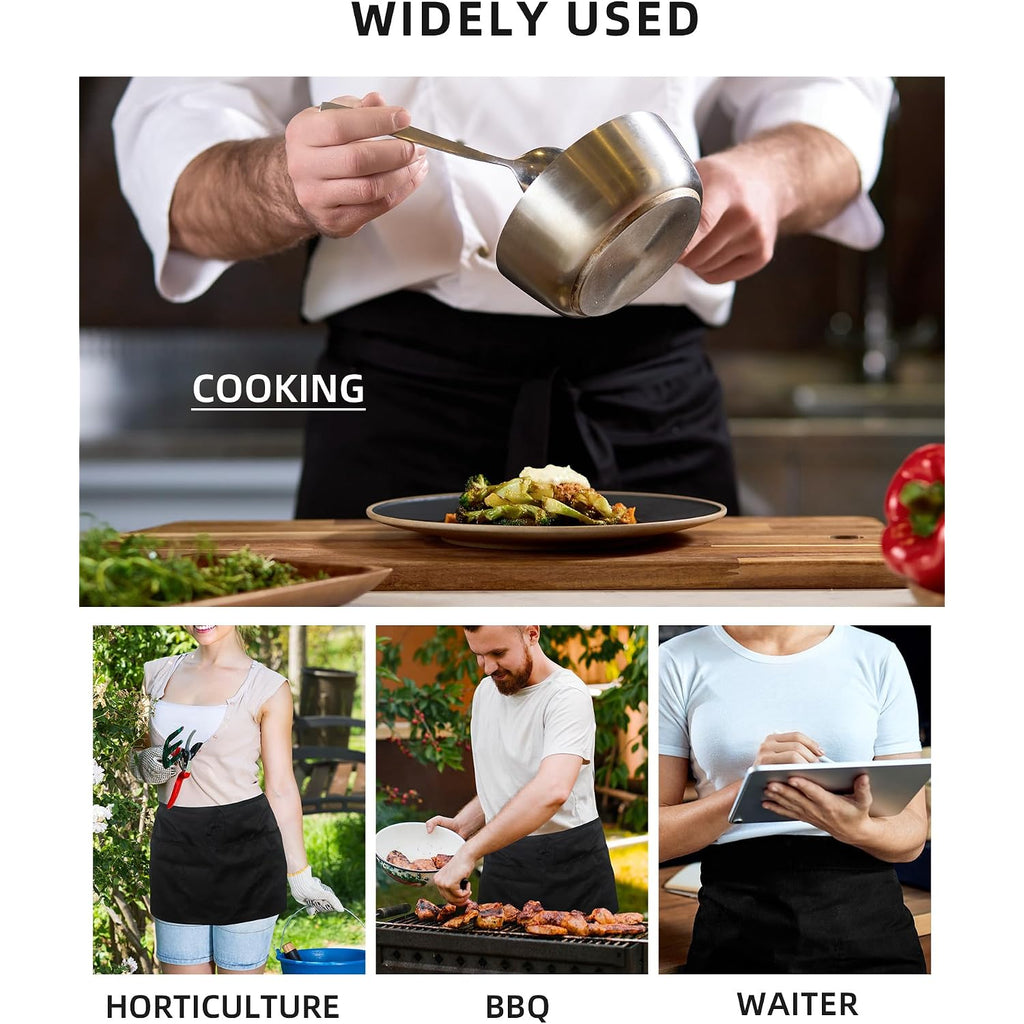Aprons With 4 Pockets (Available In 3 Pack / 7 Pack) 23.5'' X 11.5''