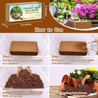 Pack Of 10 Organic Coco Coir Bricks- 100% Natural Compressed Coco Peat Brick Coconut Fiber Substrate With Low Ec&Ph Balance, Plant Soil Enhance Root Growth For Herbs, Flowers, House Plants