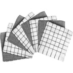 Bumble Dish Cloths (8 Pack) | 12" x 12" | 100% Cotton Kitchen Towels | 405 GSM | Soft, Highly Absorbent & Durable Dish Towels for Kitchen | Gray