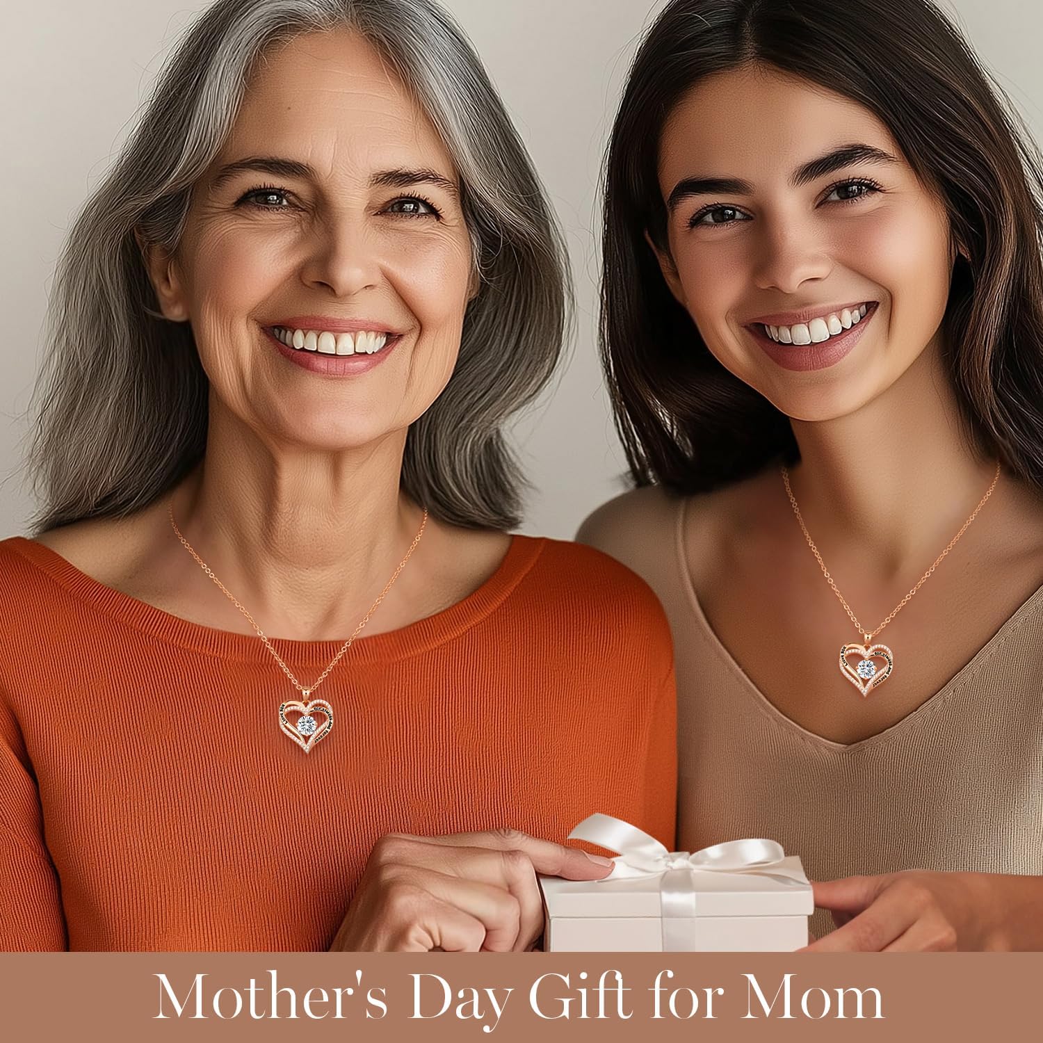 CDE Mothers Day Gifts Forever Love Heart Necklaces for Women, Wedding Anniversary, Valentine's，Birthday Mothers Christmas Day Gifts for Mom, Mother, Wife, S925 Silver Jewelry with Birthstone Pendant