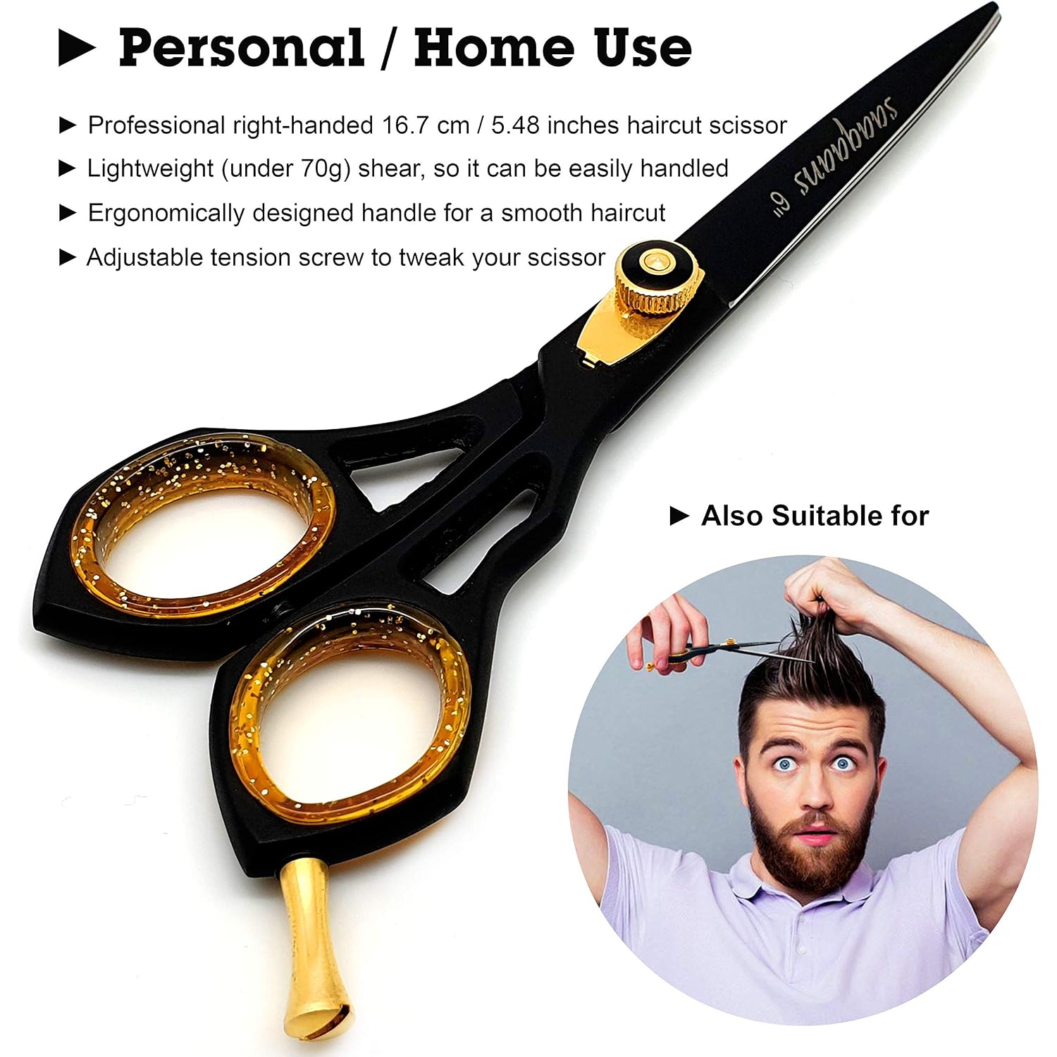 Professional Barber Shears Kit Tools - Hair Cutting Scissors Set For Hairdresser/Hair Salon + Thinning/Texture Hairdressing Haircut Shear For Beautician + Straight Razor + 10 Blades With Case
