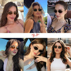 Pro Acme Retro Oval Small Cat Eye Sunglasses For Women, 90S Polarized Trendy Shades, Y2K Fashion Glasses