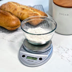 Escali Primo Digital Food Scale Multi-Functional Kitchen Scale And Baking Scale For Precise Weight Measuring And Portion Control, 8.5 X 6 X 1.5 Inches, Chrome