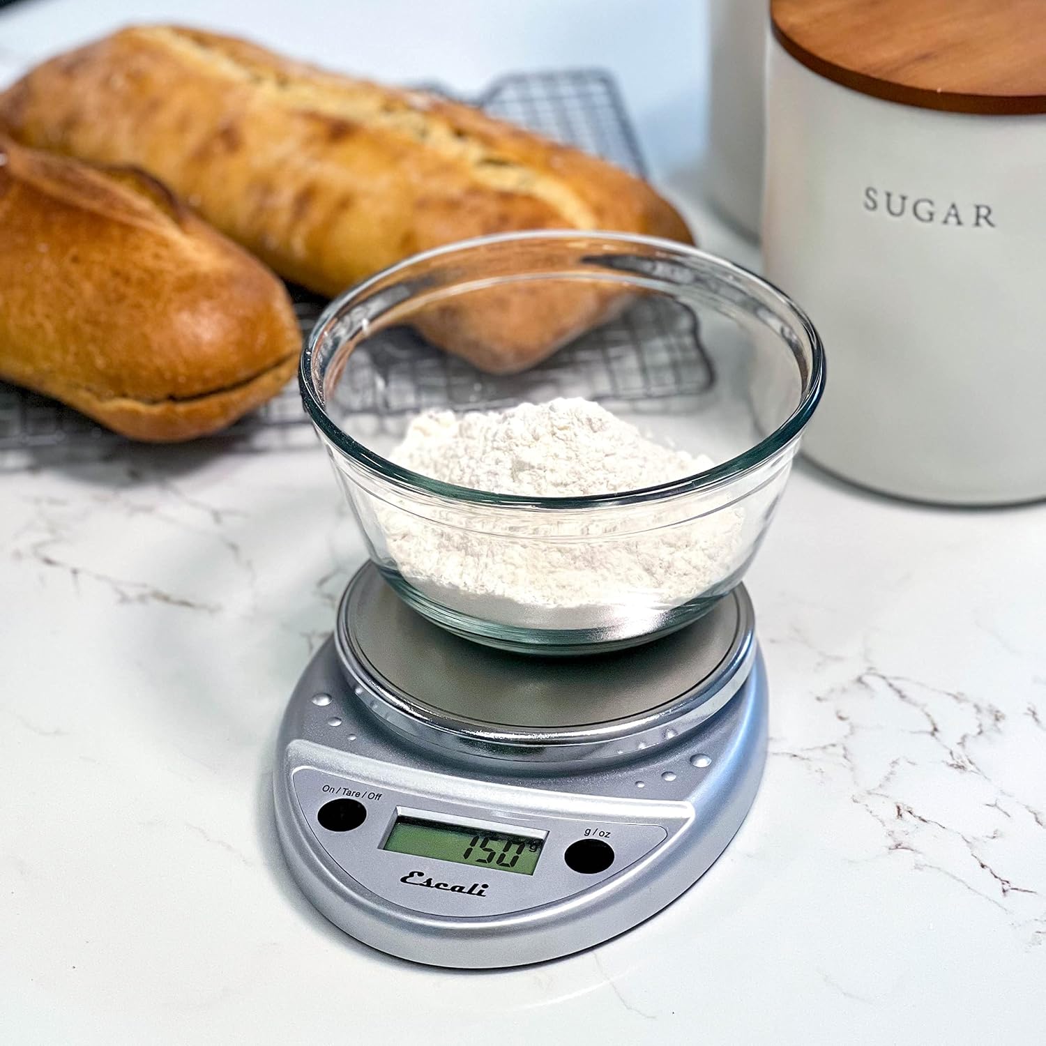 Escali Primo Digital Food Scale Multi-Functional Kitchen Scale And Baking Scale For Precise Weight Measuring And Portion Control, 8.5 X 6 X 1.5 Inches, Chrome