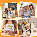 11 Packs Teacher Appreciation Gifts for Women, Teachers' Day Gift with 16oz Glass Cup, Thank You Gifts for Best Teachers, Back to School, End of Year