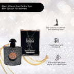 Yves Saint Laurent Black Opium Perfume For Women Mini Edp Splash 0.25 Ounce