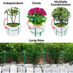 12 Pack Tall Snake Plant Support Stakes – 10" W X 24" H Half Round Peony Cages And Supports For Indoor And Outdoor Plants – Plant Cage Ring Support For Flower - Peony, Tomato, Hydrangea, Rose Bush