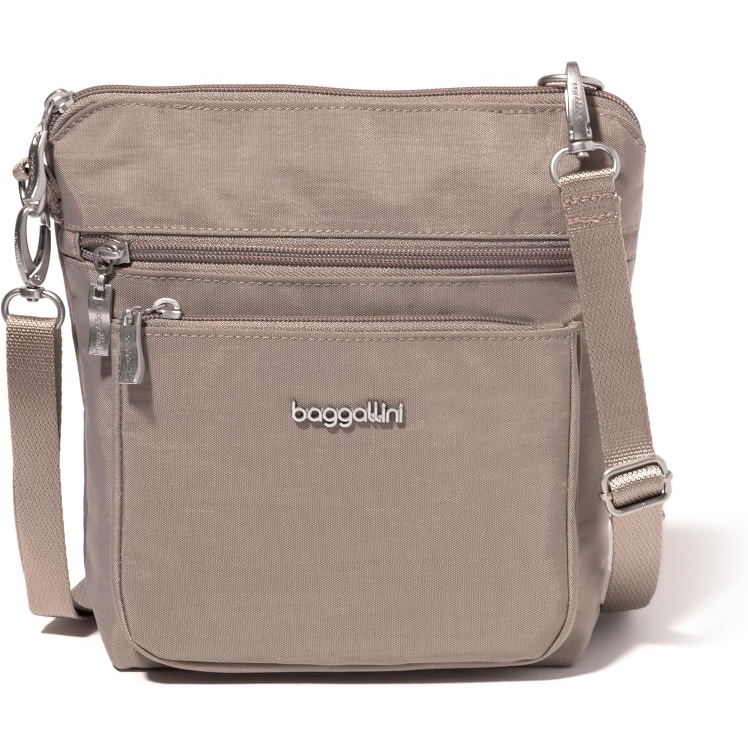 Baggallini Modern Pocket Crossbody Bag for Women, 8.5"x8.5" Handbag Purse with RFID, Lightweight Water-Resistant