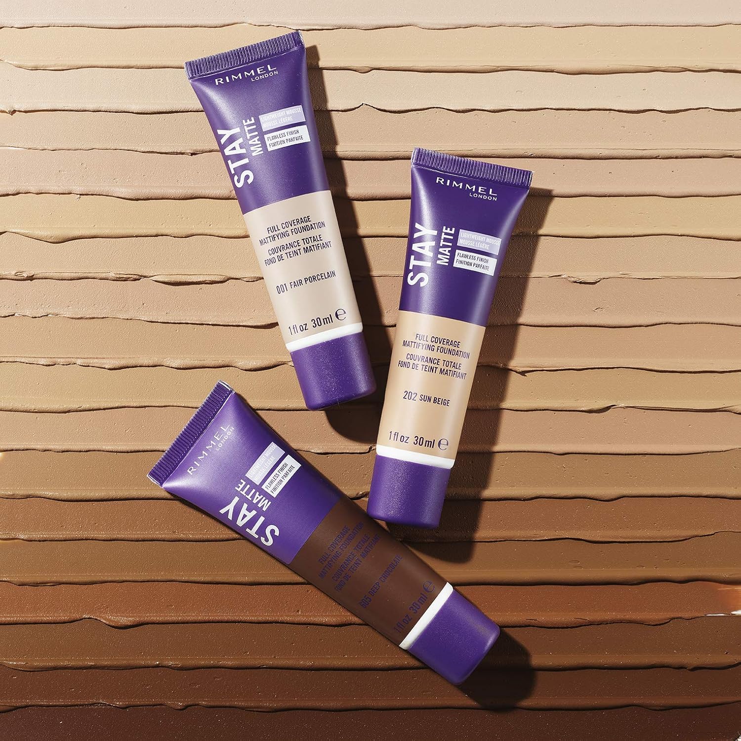 Rimmel London Stay Matte Liquid Mousse - 200 Soft Beige - Foundation, Lightweight, Shine Control, Oil-Free, 1oz