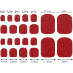 12 Sheets Glitter Toe Nail Wraps Self-Adhesive Toe Nail Polish Stickers Solid Color Nail Art Decals Strips Glittery Manicure Kit with 12 Styles and 2 Pieces Nail Files for Women Girls